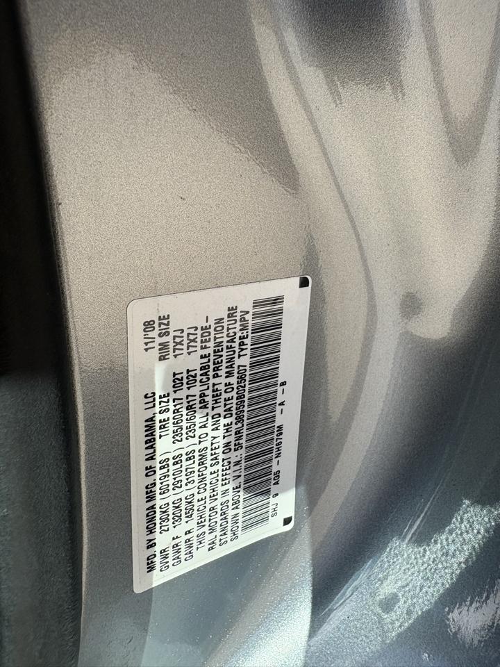 Honda Odyssey 5dr Touring 2009
