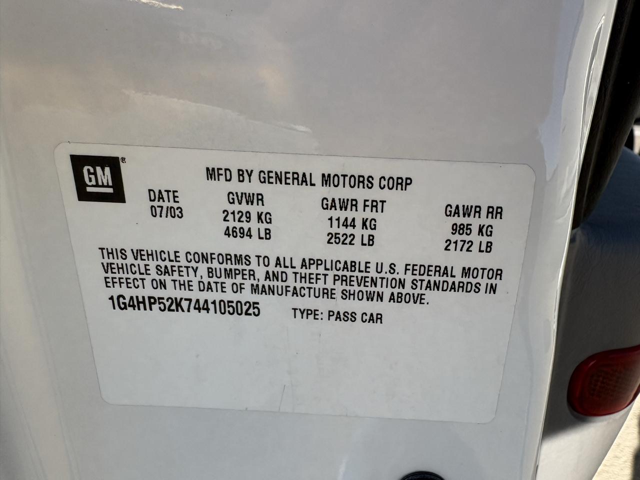 Buick LeSabre 4dr Sdn Custom 2004