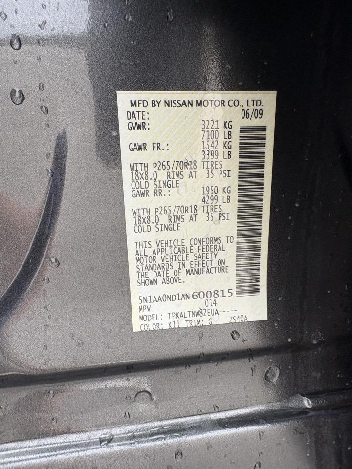 Nissan Armada 2WD 4dr SE 2010