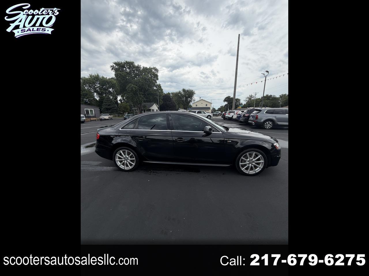 Black 2015 Audi A4 Sedan All-Wheel Drive Automatic