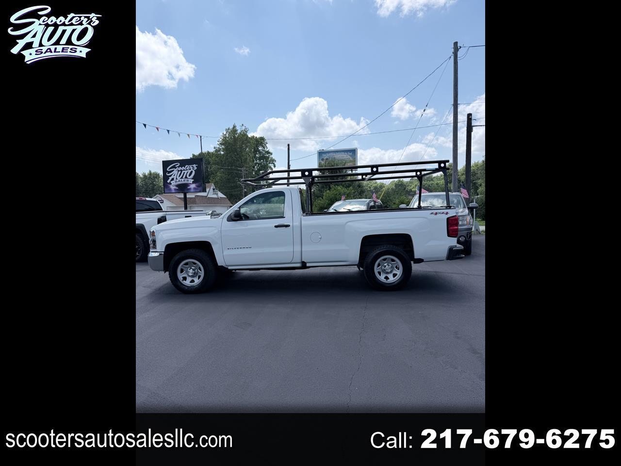 White 2017 Chevrolet Silverado 1500 Pickup Truck Four-Wheel Drive Automatic