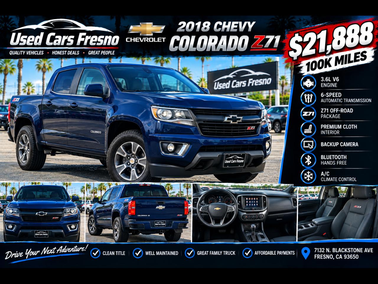 2018 Chevrolet Colorado Z71 Ext. Cab 4WD