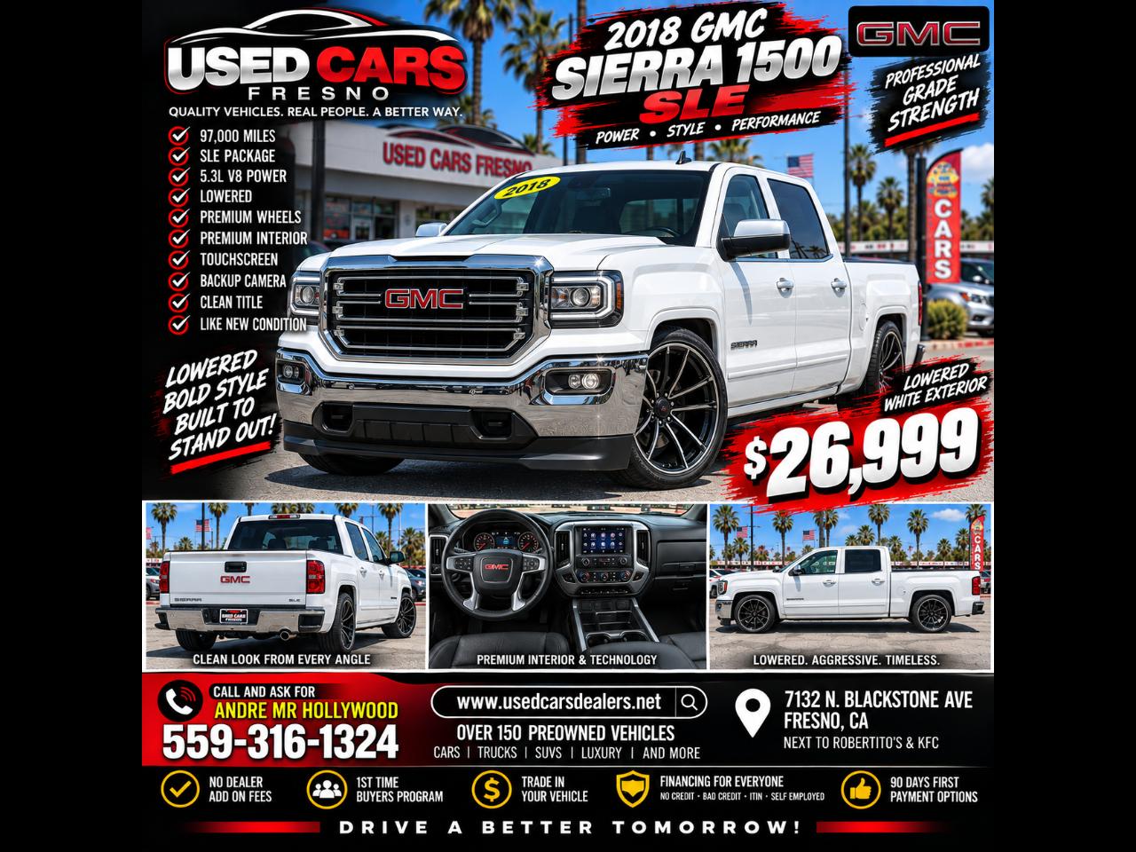 2018 GMC Sierra 1500 SLE Crew Cab Short Box 2WD