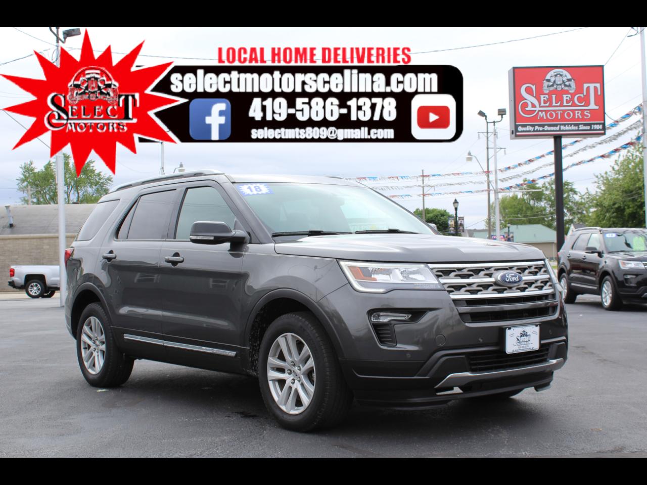 Used 18 Ford Explorer Xlt 4wd For Sale In Celina Oh 452 Select Motors