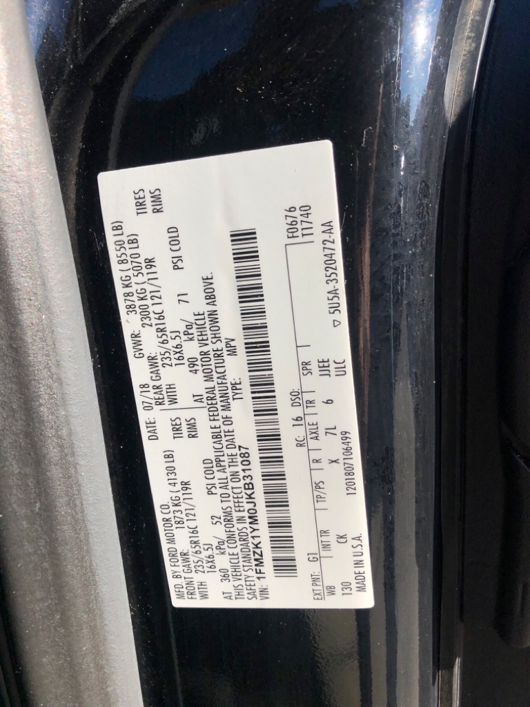 Ford Transit 150 Wagon Low Roof XL w/Sliding Pass. 130-in. WB 2018