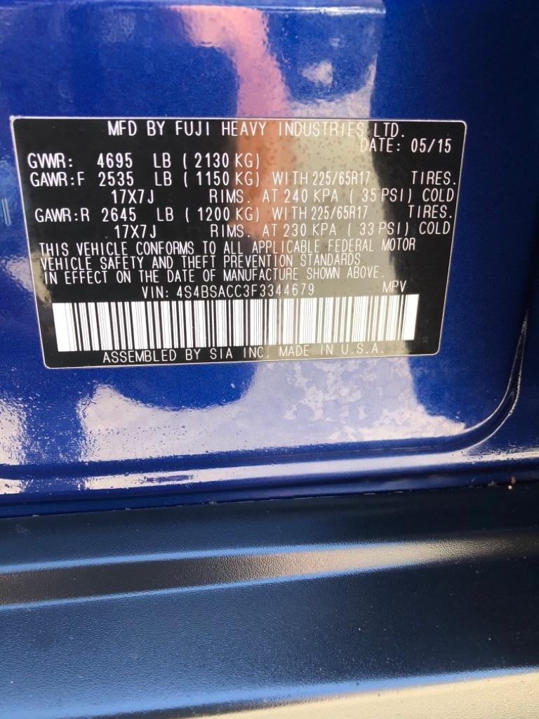 Subaru Outback 4dr Wgn 2.5i Premium PZEV 2015