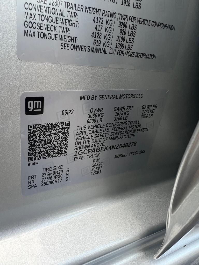 Chevrolet Silverado 1500 2WD Crew Cab 147" Custom 2022