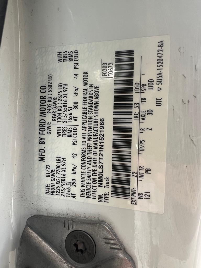 Ford Transit Connect Van XLT LWB w/Rear Symmetrical Doors 2022