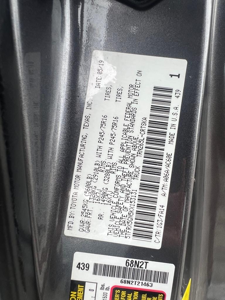 Toyota Tacoma 2WD SR5 Access Cab 6' Bed I4 AT (Natl) 2019