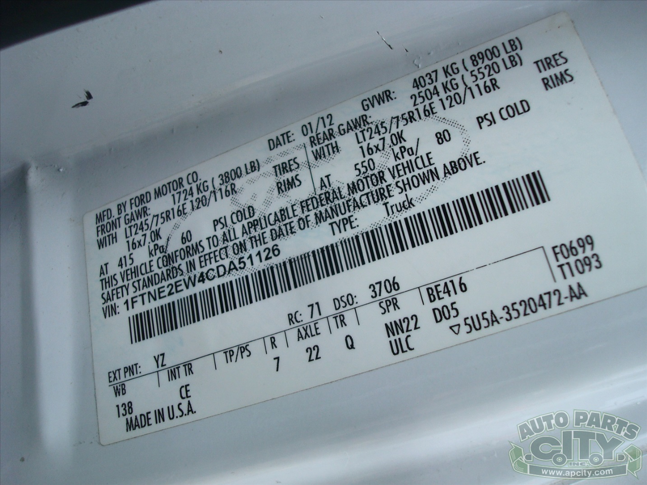 Ford Econoline E-250 2012