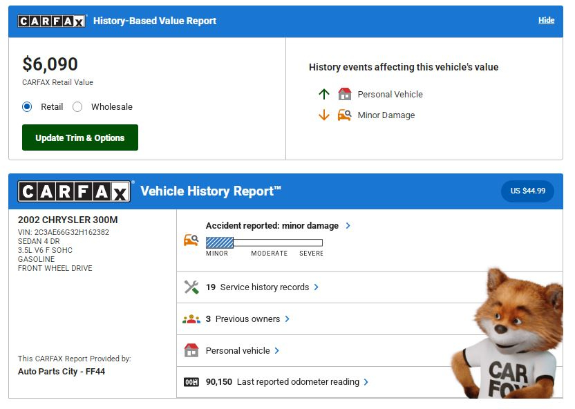 Chrysler 300M Base 2002