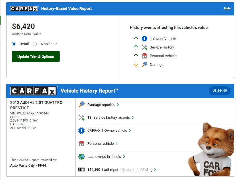 Audi A5 Coupe 2.0T quattro Manual 2012