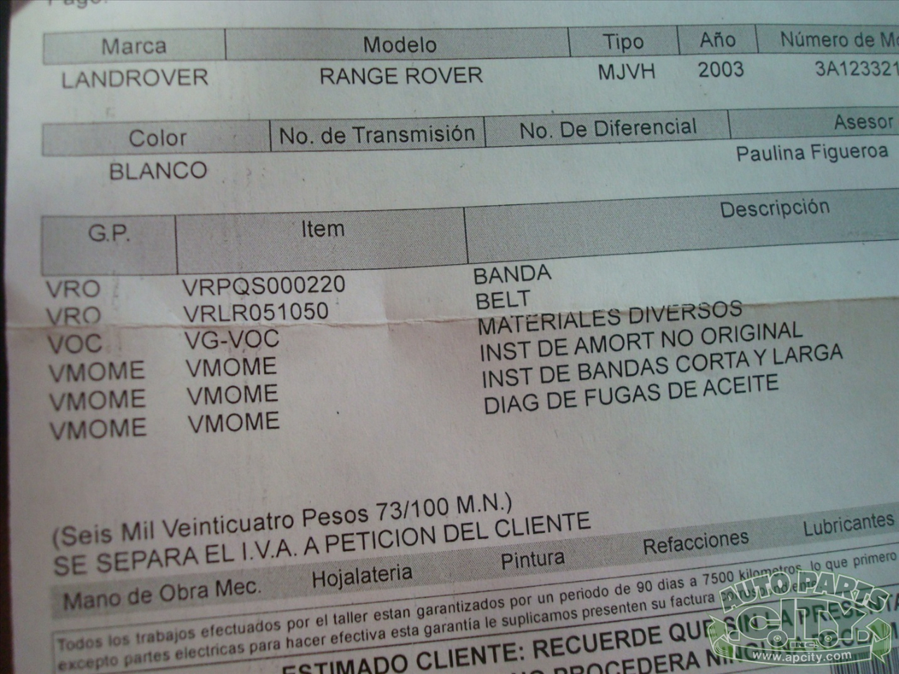 Land Rover Range Rover HSE 2003