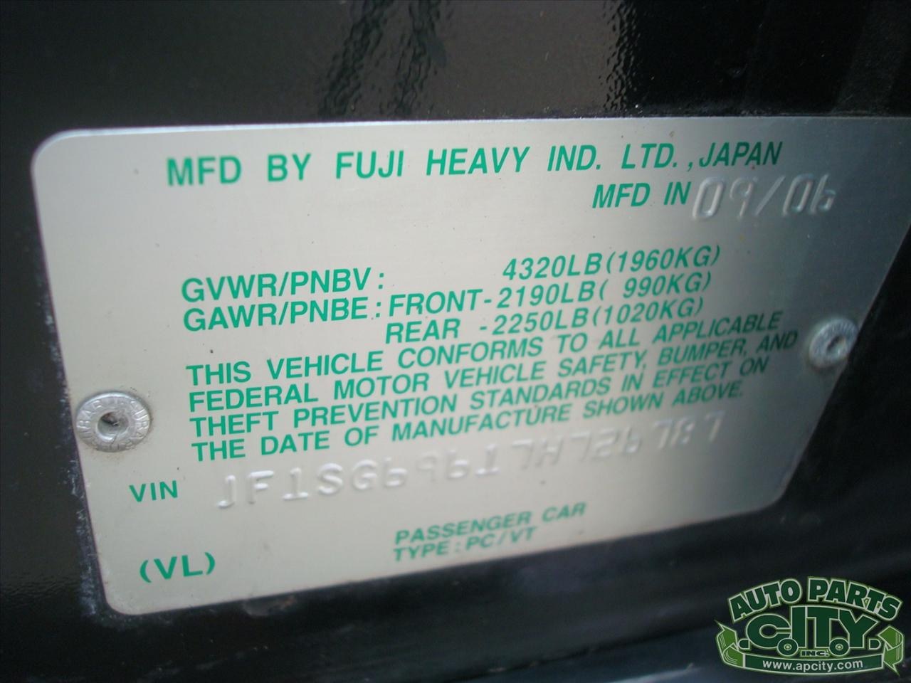 Subaru Forester 2.5XT Limited 2007