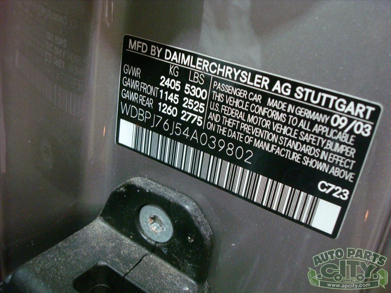 Mercedes-Benz CL-Class CL600 2004