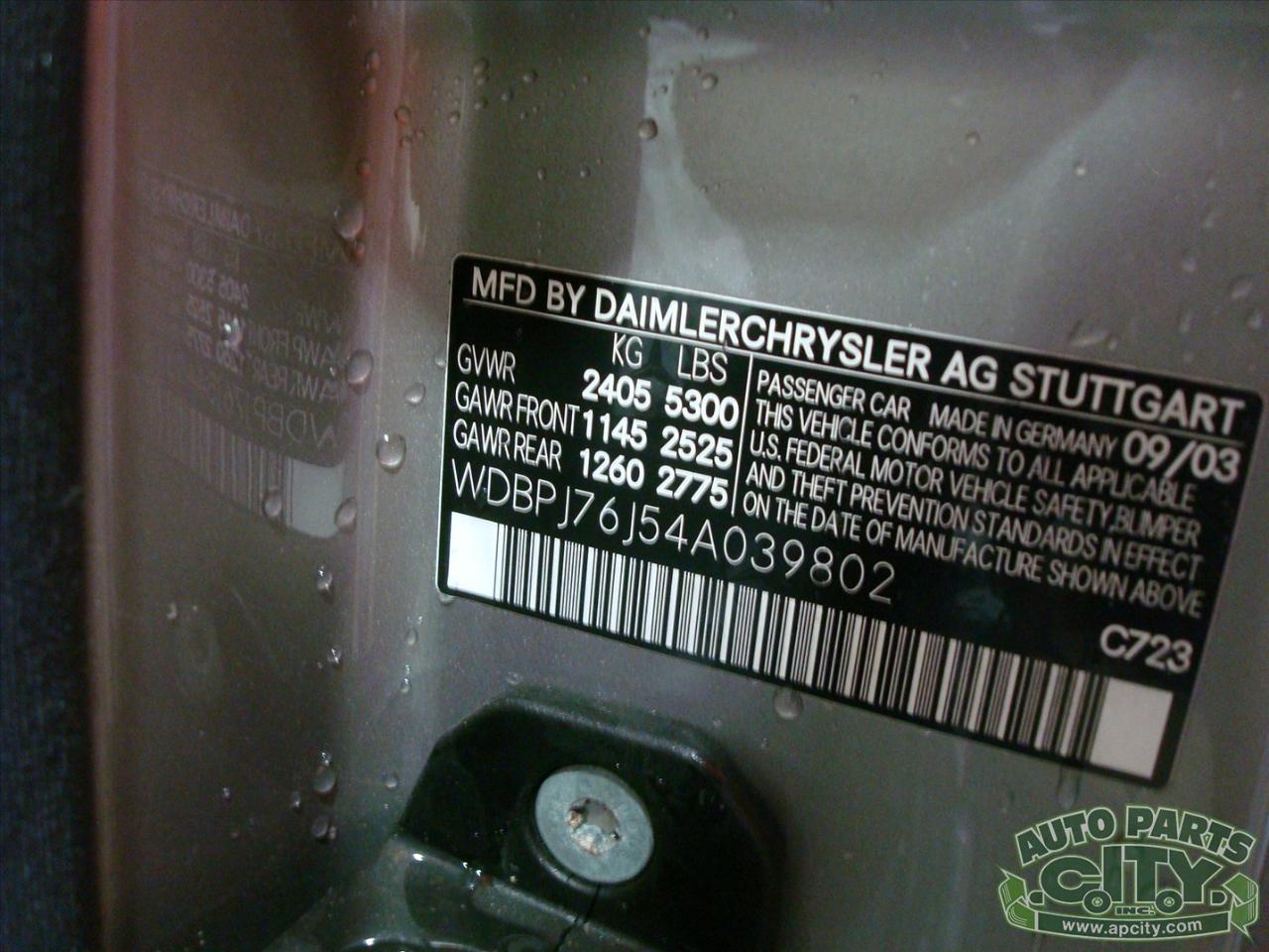 Mercedes-Benz CL-Class CL600 2004