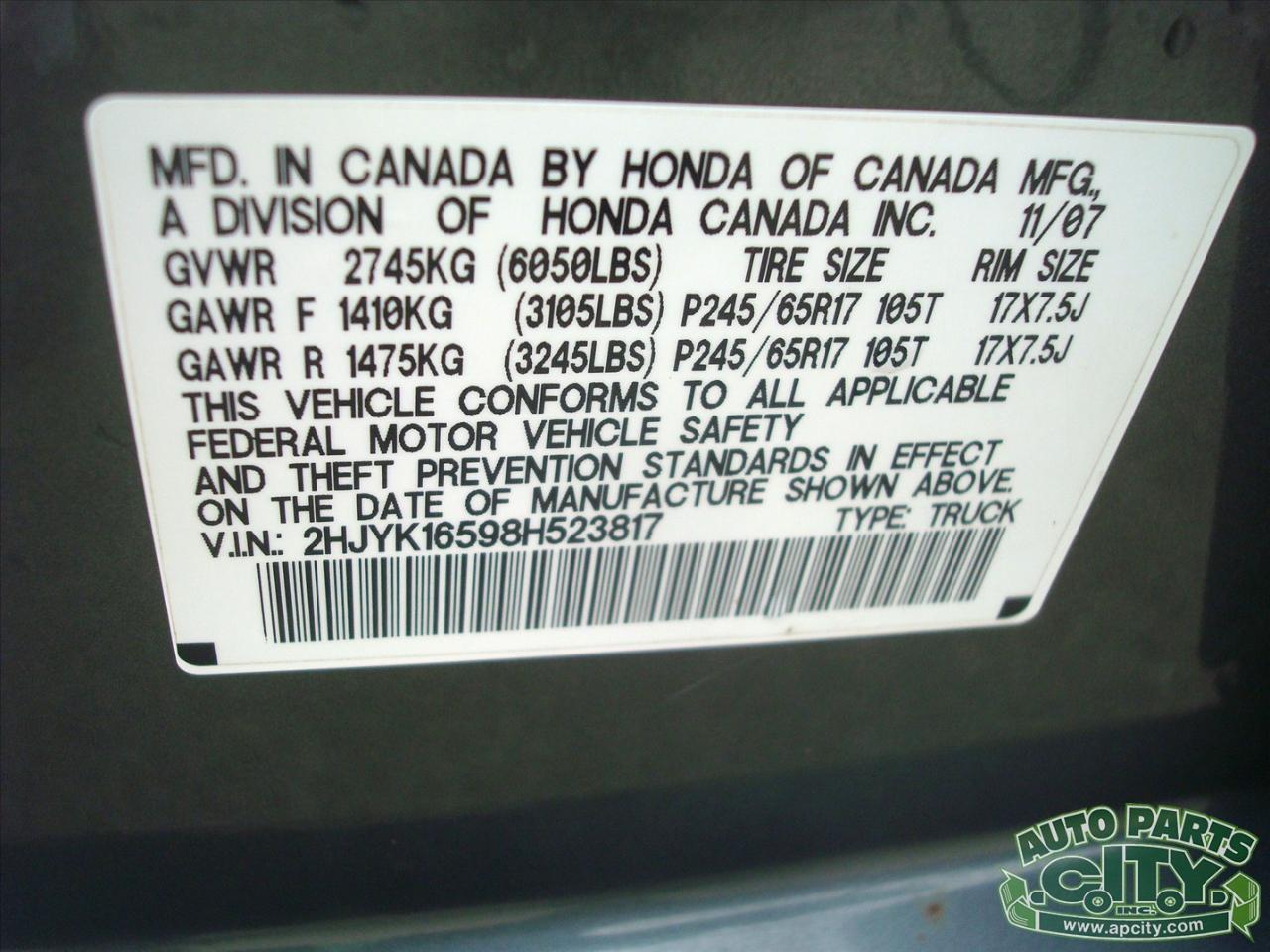 Honda Ridgeline RTL 2008