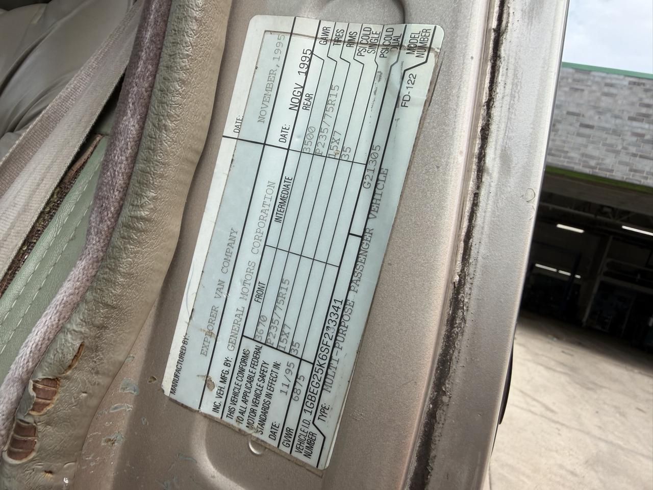 Chevrolet Sport Van G20 1995
