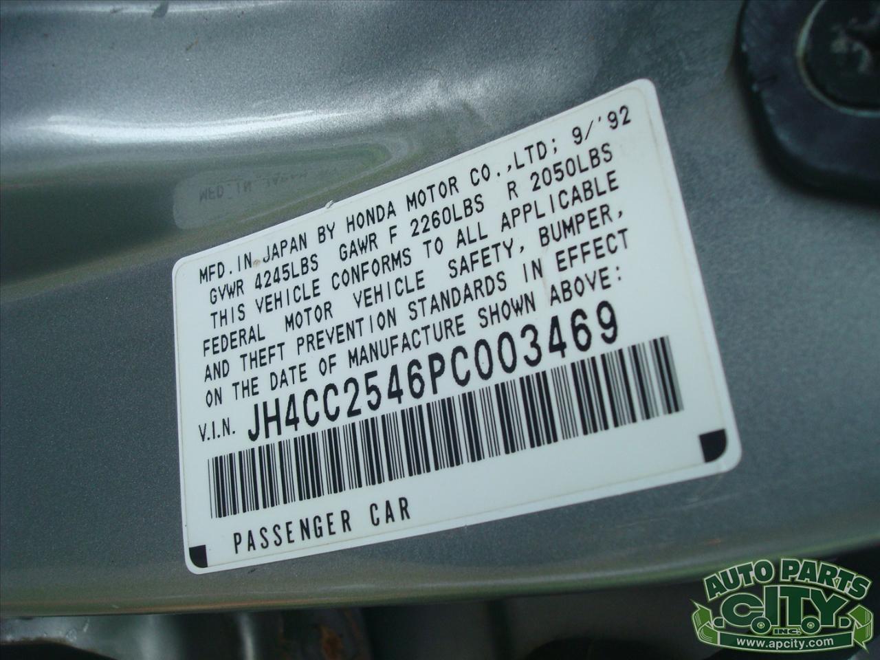 Acura Vigor LS 1993