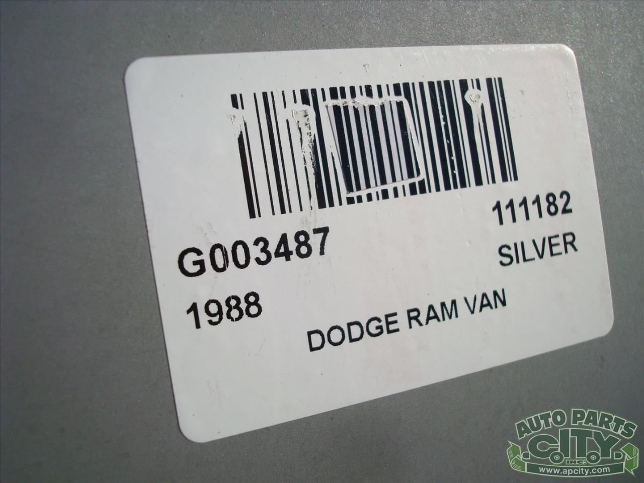 Dodge Ram Van B250 1988