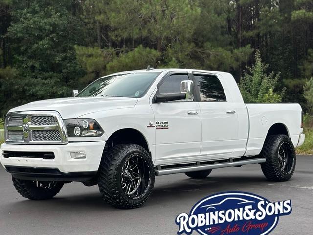 White 2015 RAM 2500 Laramie Longhorn Mega Cab 4WD Pickup Truck Four-Wheel Drive Automatic
