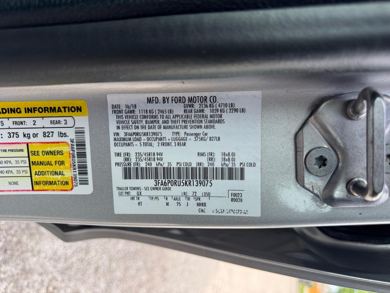 Ford Fusion Hybrid Titanium 2019