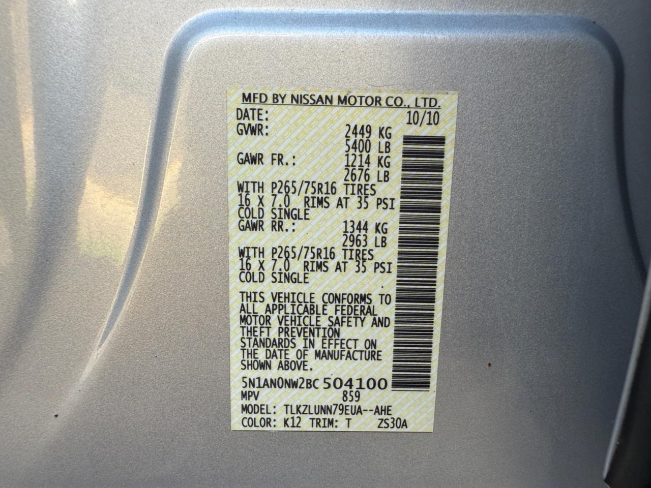 Nissan Xterra PRO-4X 4D SUV 4X4 2011 Nissan Xterra PRO-4X 4D SUV 4X4 2011