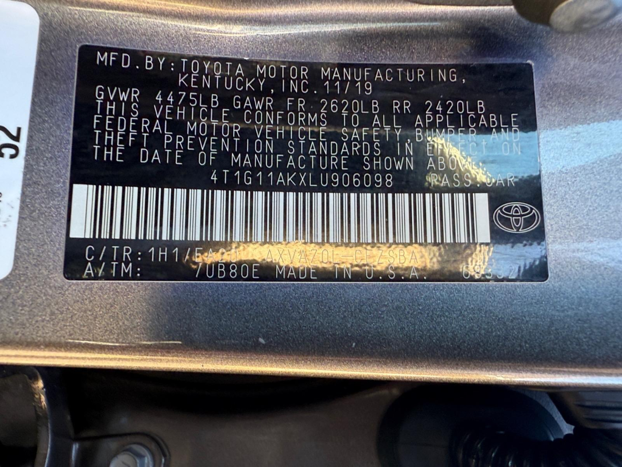 Toyota Camry SE 2020 Toyota Camry SE 2020