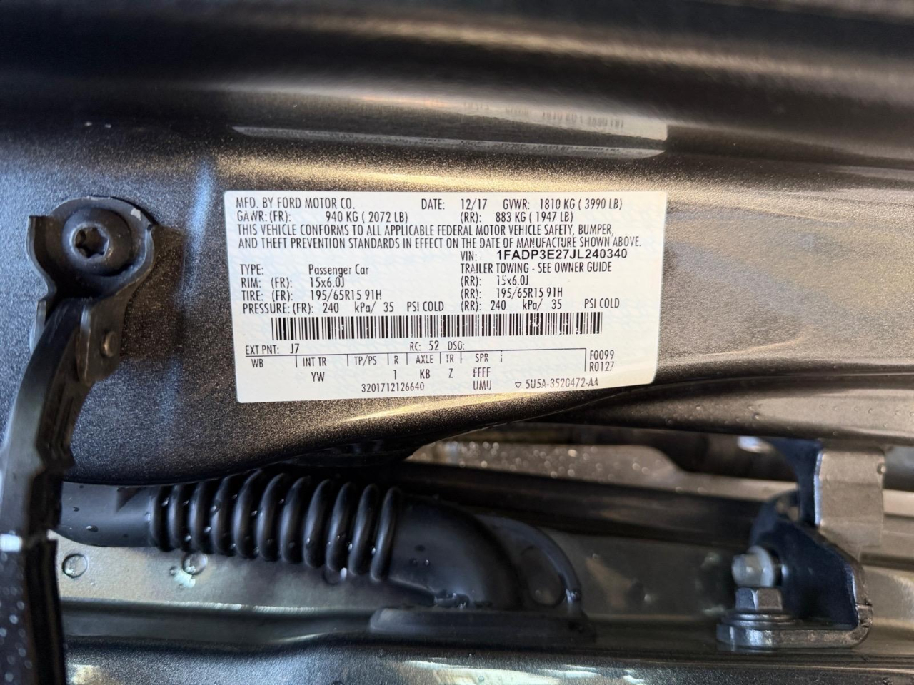 Ford Focus S Sedan 2018 Ford Focus S Sedan 2018