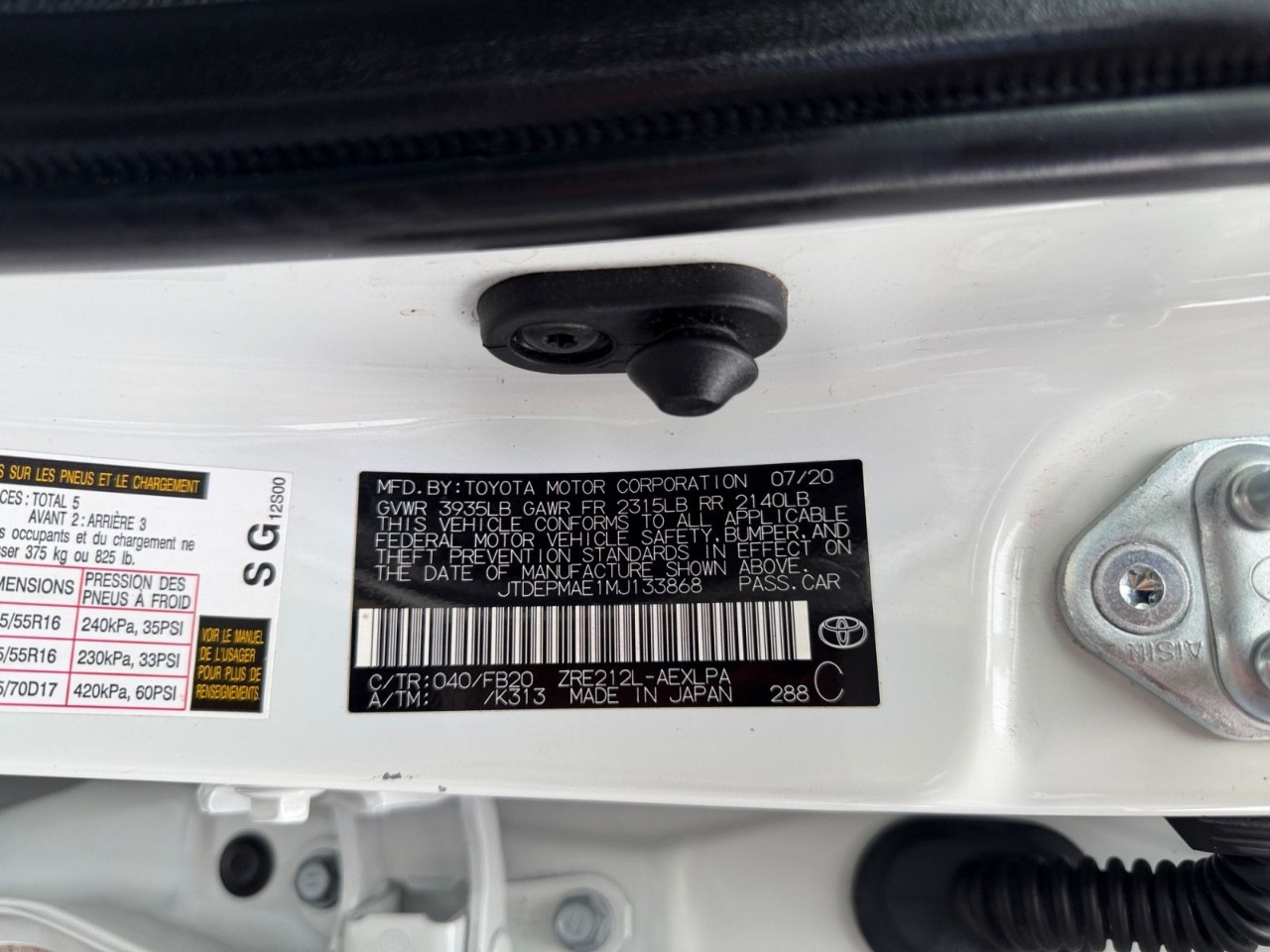 Toyota Corolla LE 2021