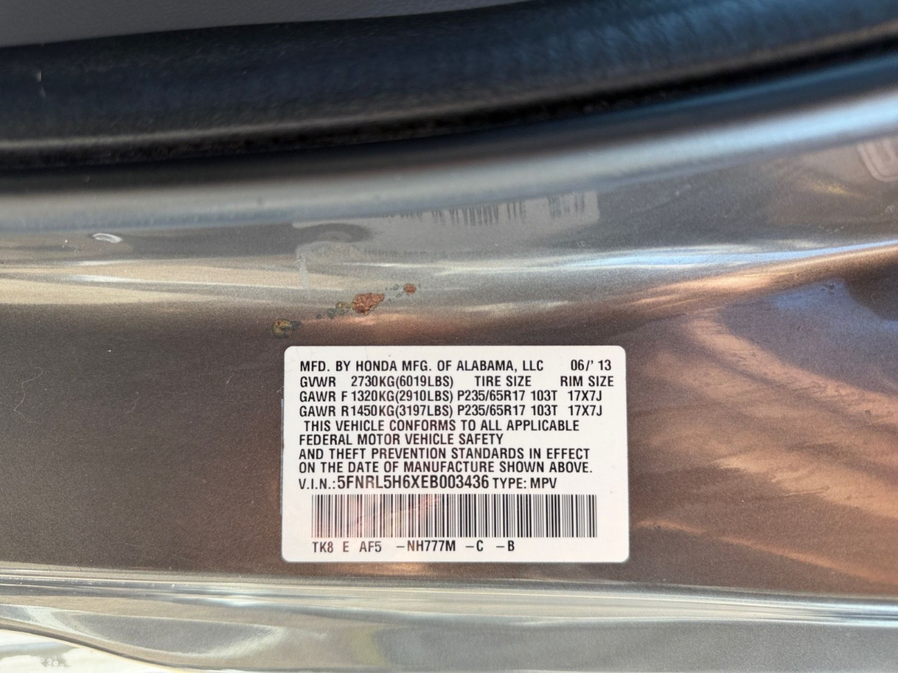 Honda Odyssey EX-L 2014