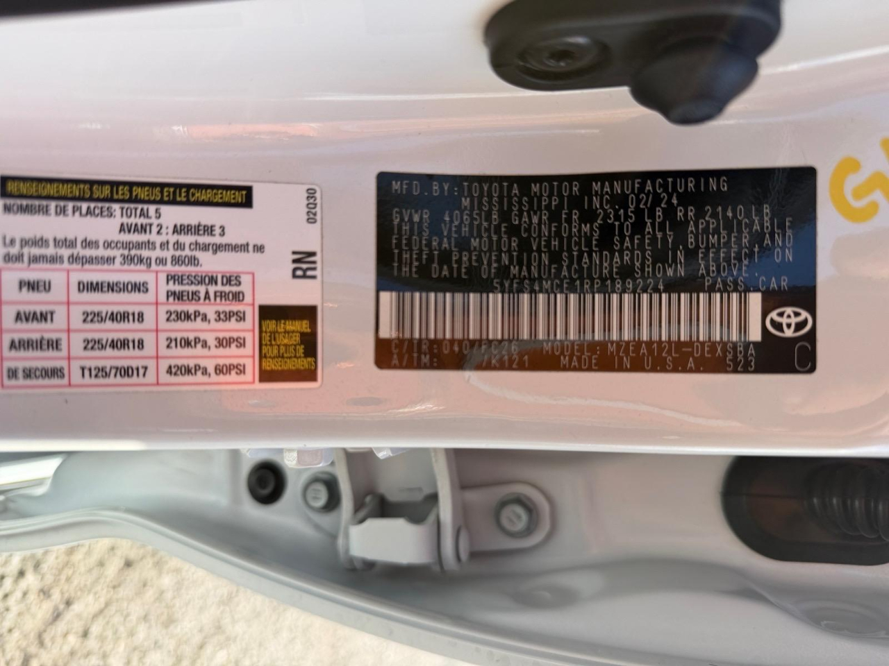 Toyota Corolla SE 2024