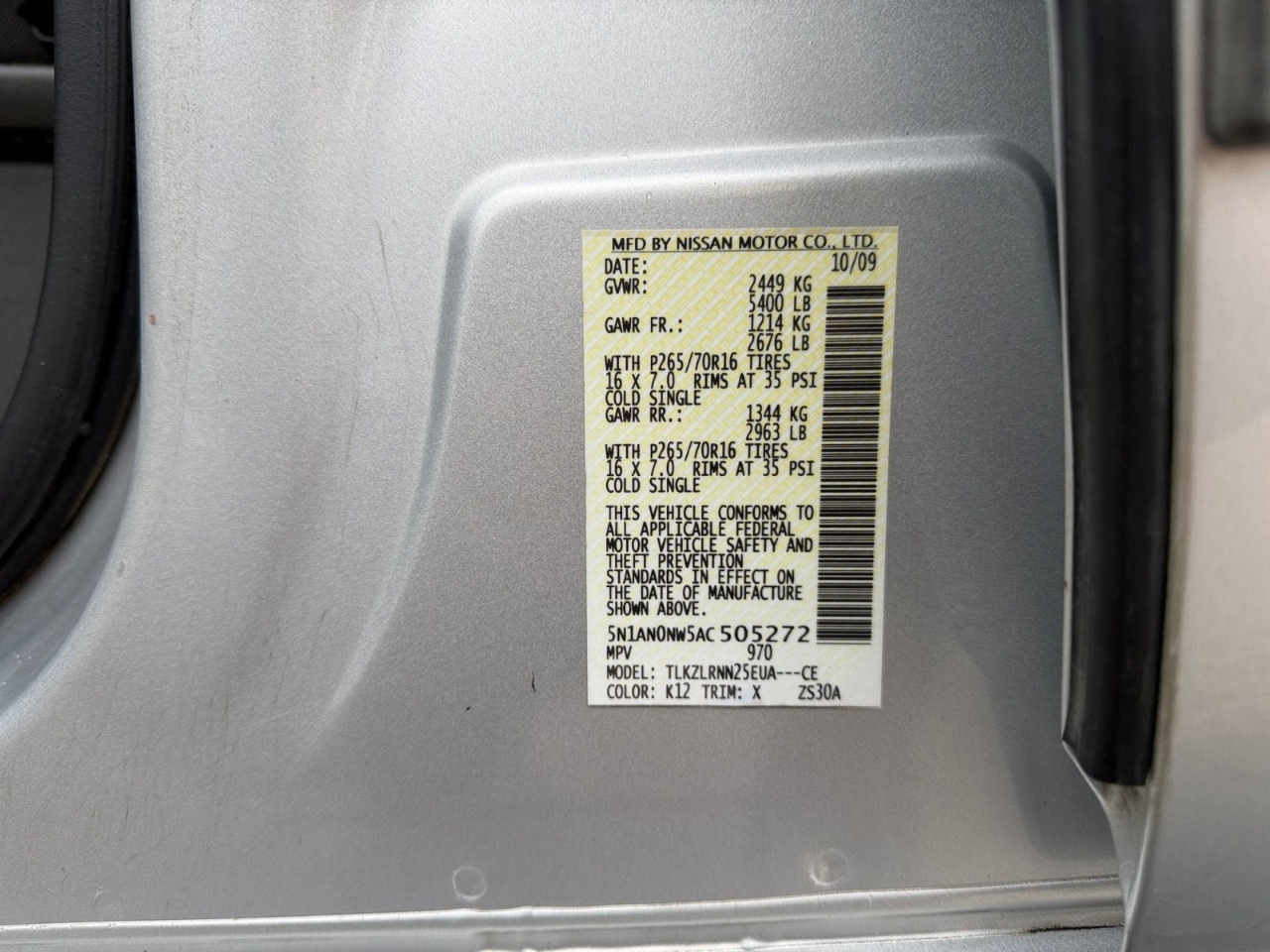 Nissan Xterra X 4WD 2010