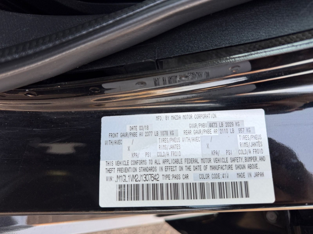 Mazda MAZDA6 Touring 6A 2018