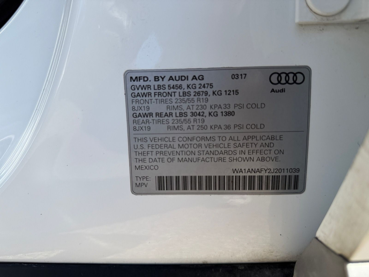 Audi Q5 2.0T Premium quattro 2018