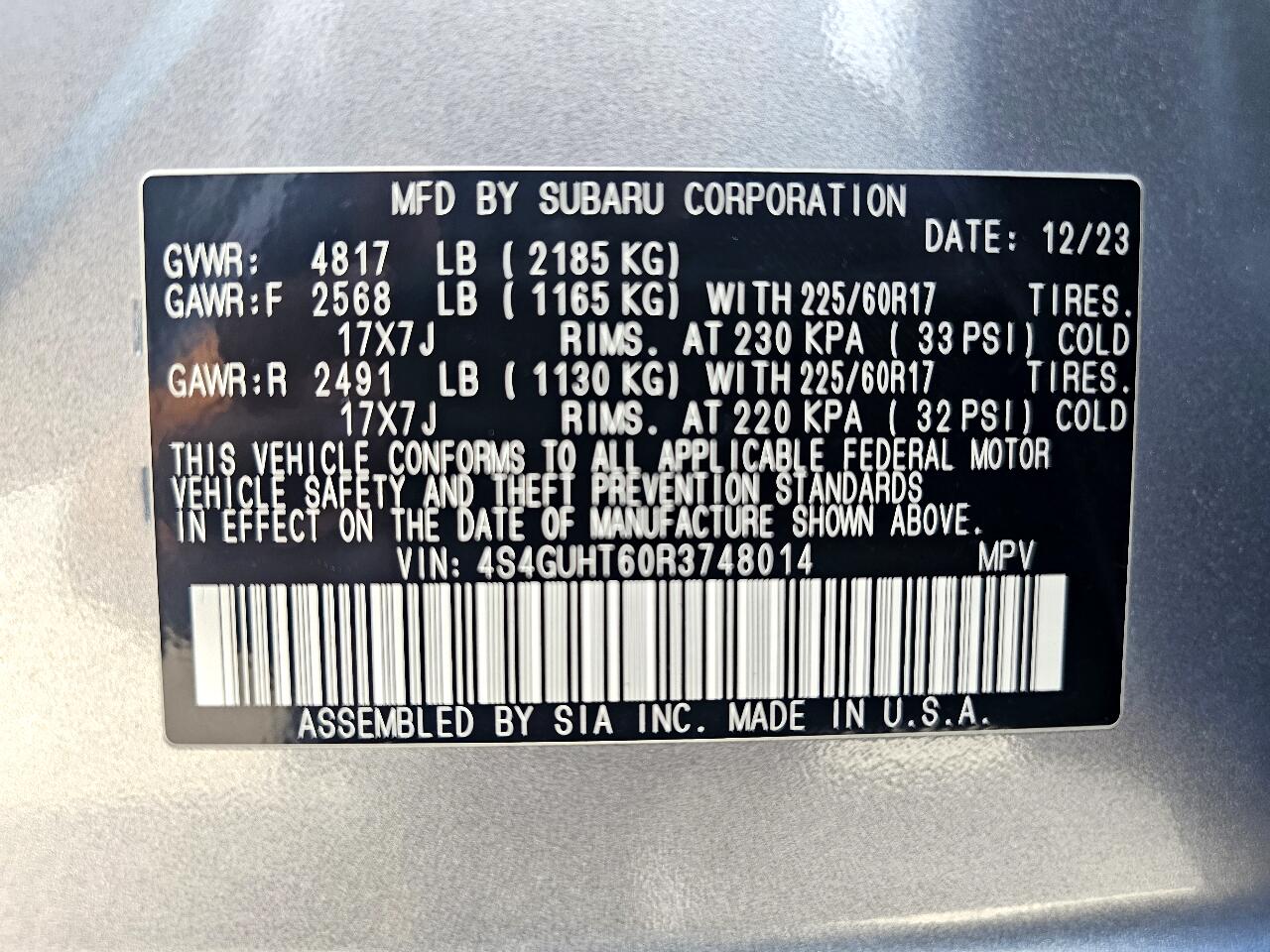 2024 Subaru Crosstrek Wilderness photo 62