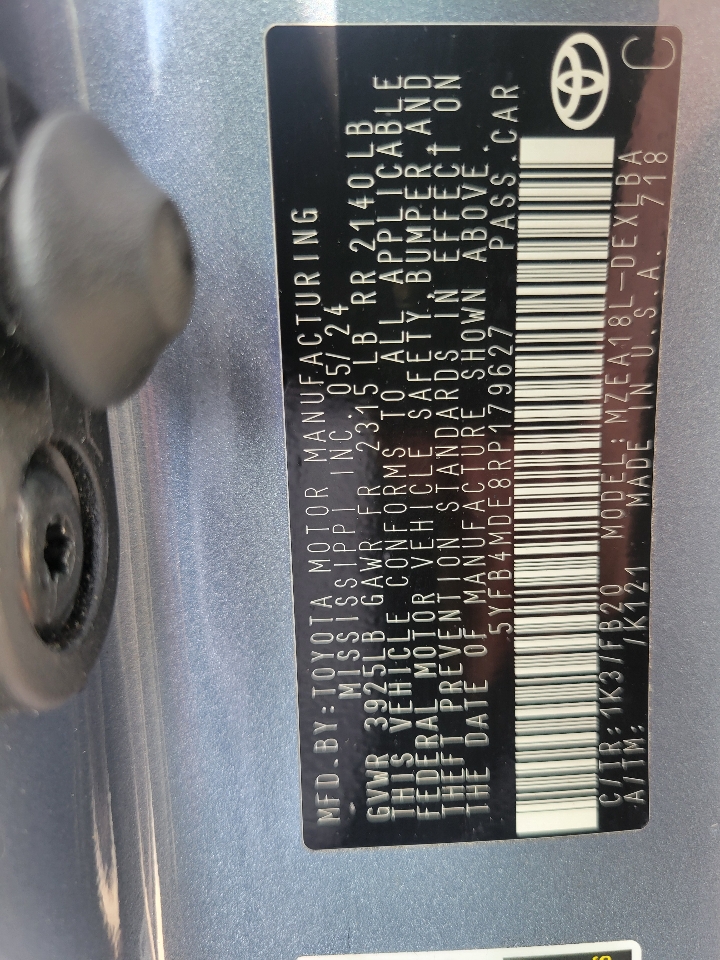 Toyota Corolla LE CVT (Natl) 2024 Toyota Corolla LE CVT (Natl) 2024