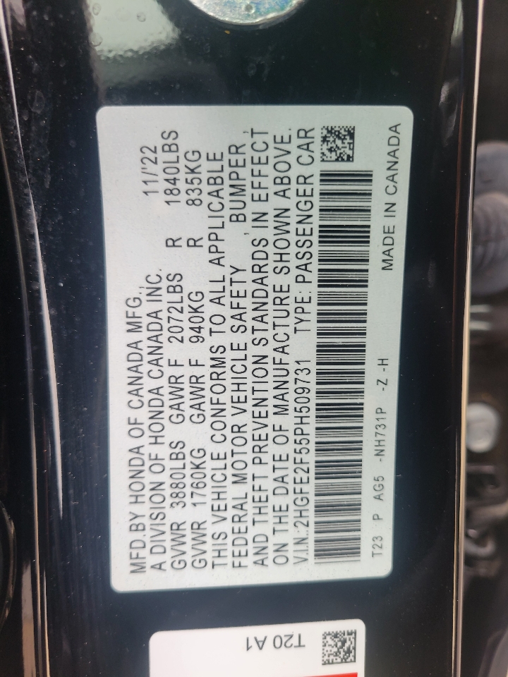 Honda Civic Sedan Sport CVT 2023