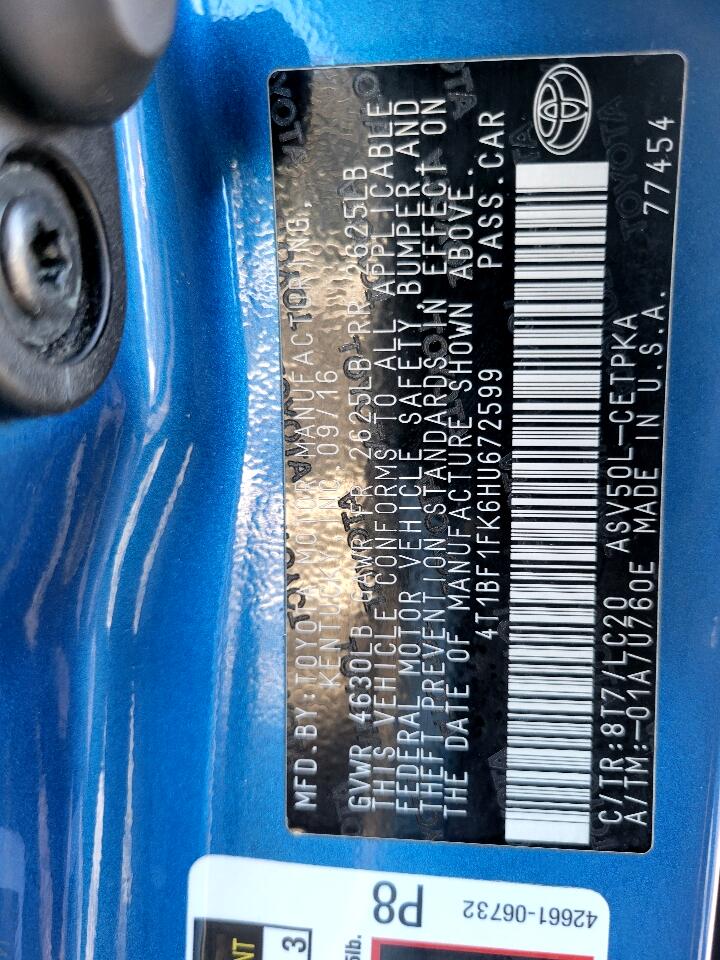 Toyota Camry XSE (Natl) 2017