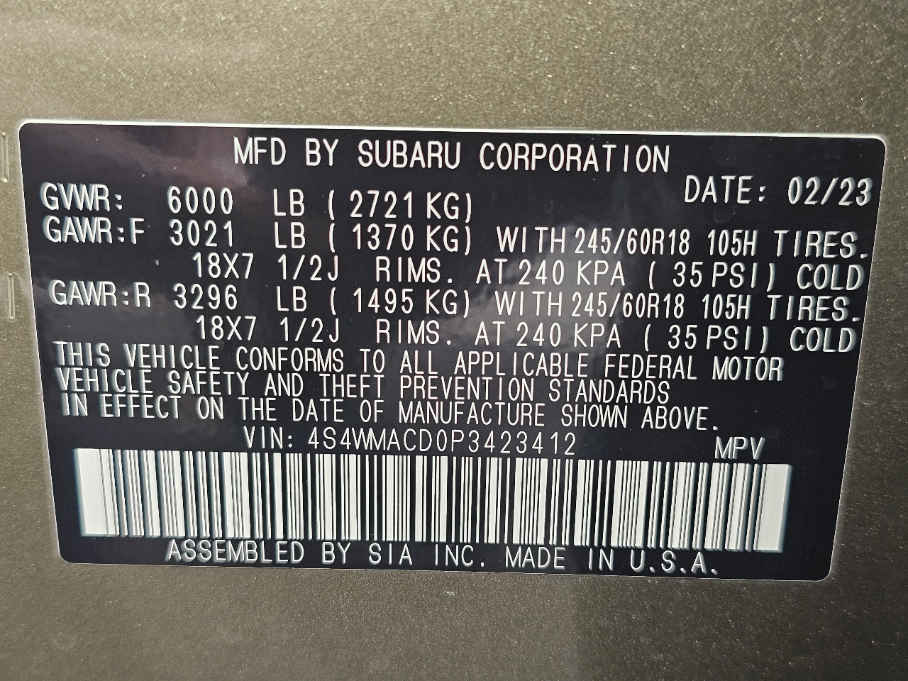 Subaru Ascent Premium 8-Passenger 2023