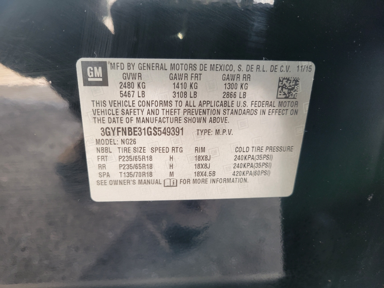 Cadillac SRX FWD 4dr Luxury Collection 2016