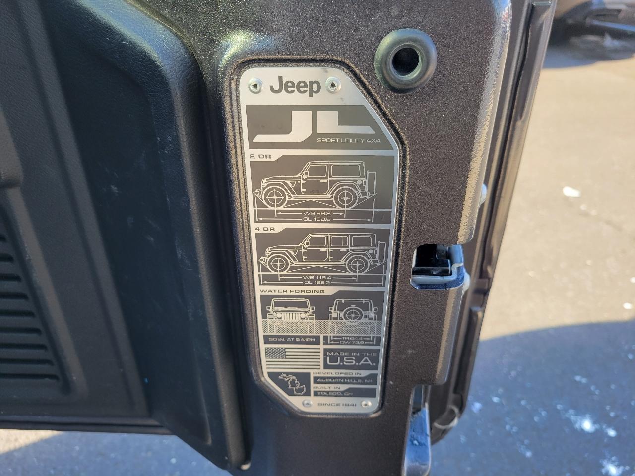 Jeep Wrangler Unlimited Sport S 4x4 2019