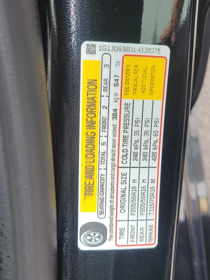 Chevrolet Sonic 5dr HB LT w/1SD 2020