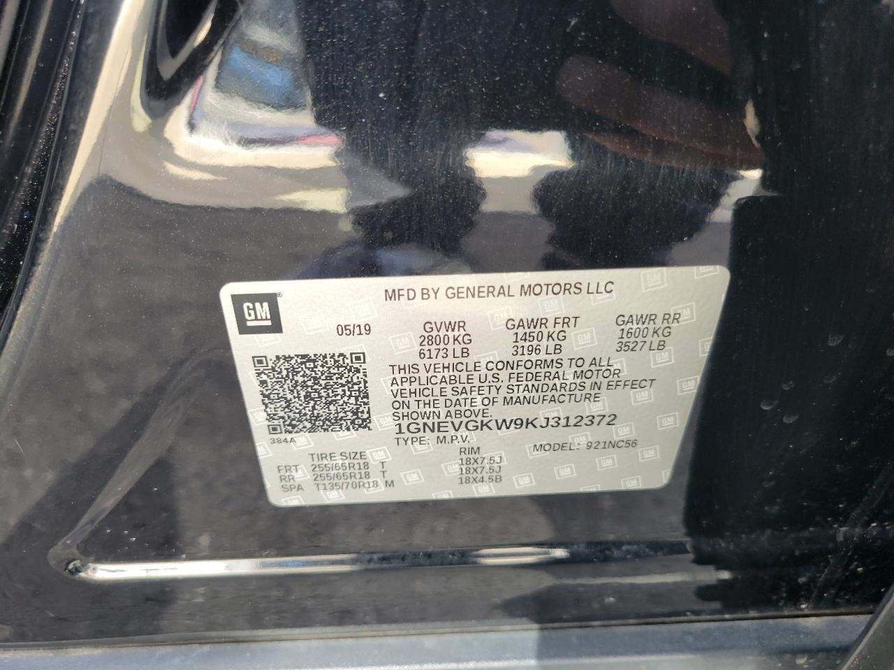 Chevrolet Traverse AWD 4dr LT Cloth w/1LT 2019