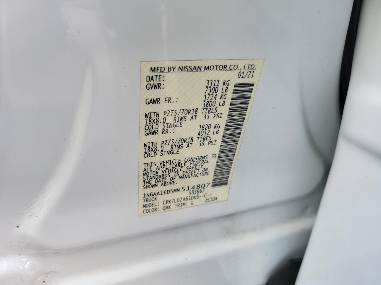 Nissan Titan 4x4 Crew Cab PRO-4X 2021