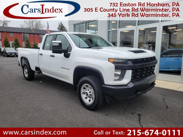 White 2020 Chevrolet Silverado 2500HD Work Truck Double Cab RWD Pickup Truck 4X2 10-Speed Automatic