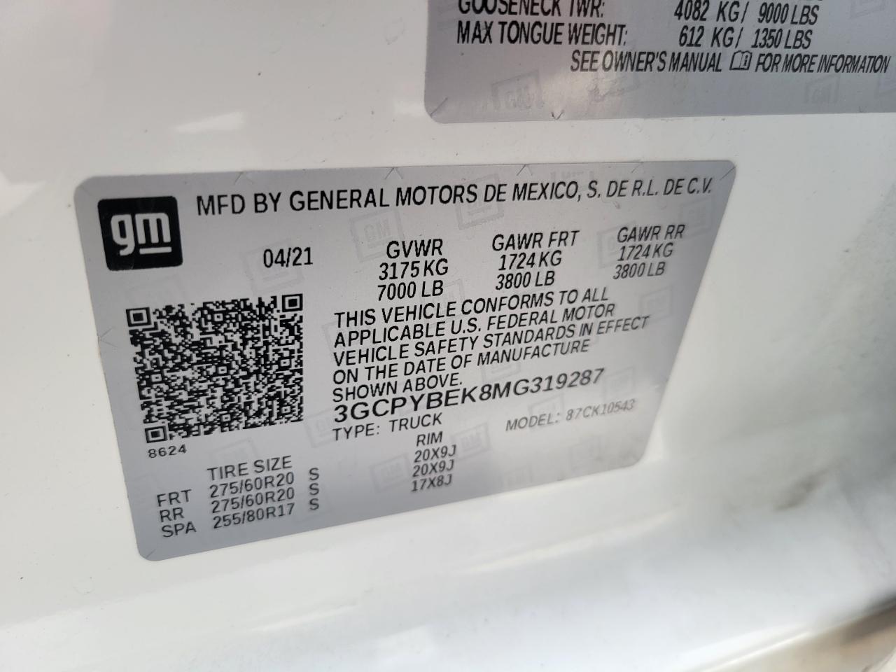 Chevrolet Silverado 1500 4WD Crew Cab 147" Custom 2021