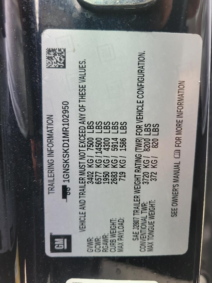 Chevrolet Tahoe 4WD 4dr Premier 2021