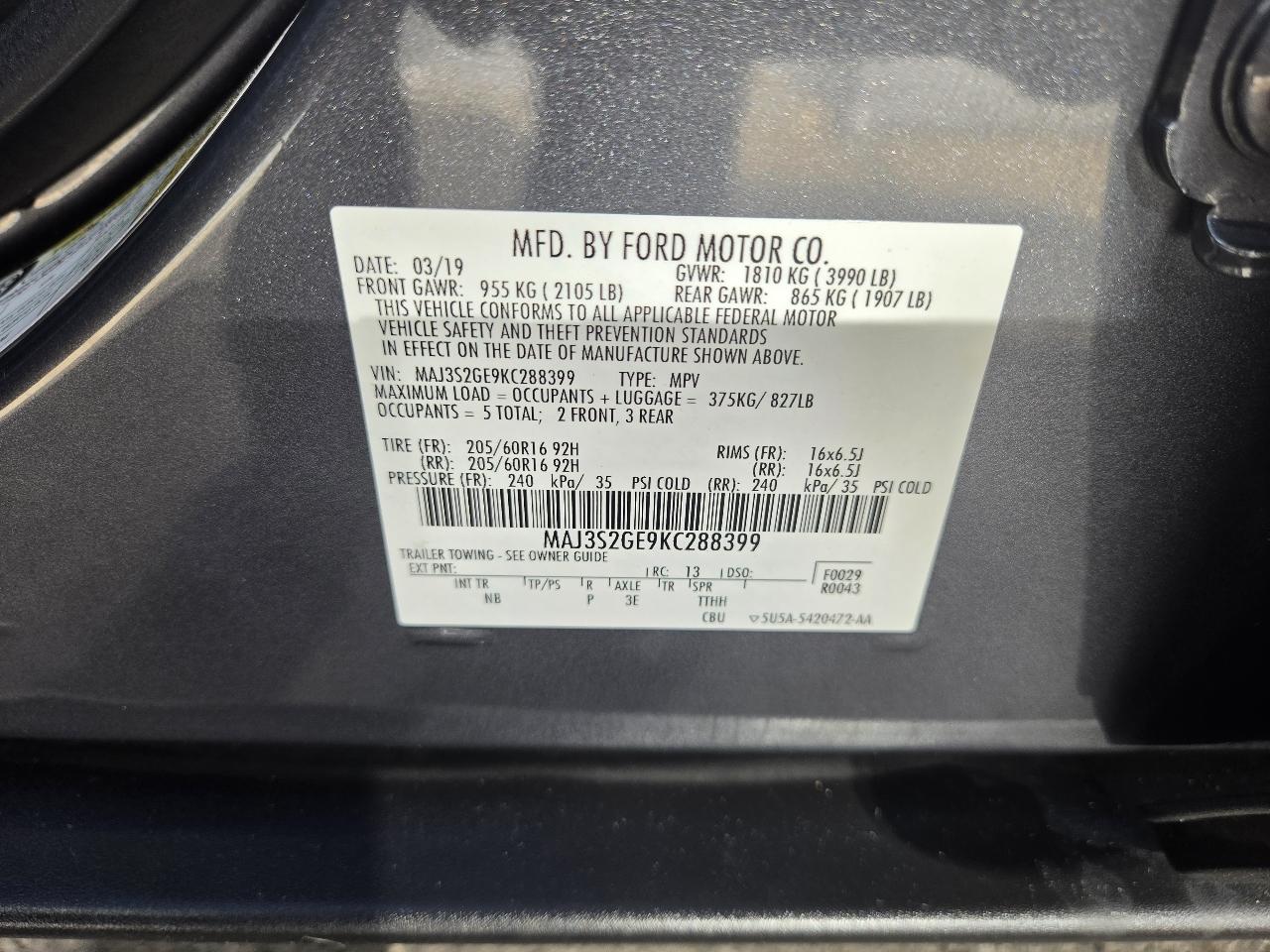 Ford EcoSport SE FWD 2019