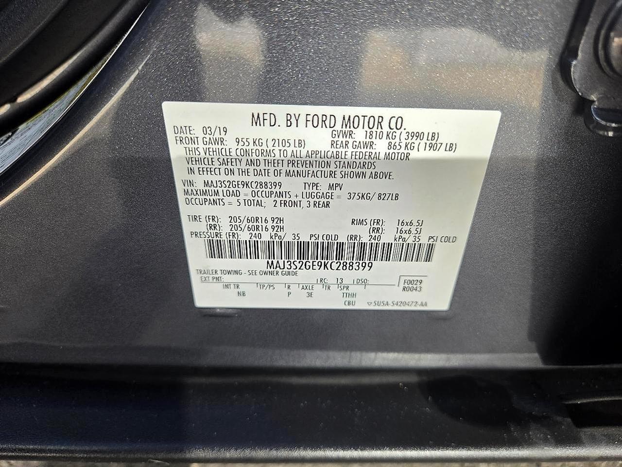 Ford EcoSport SE FWD 2019